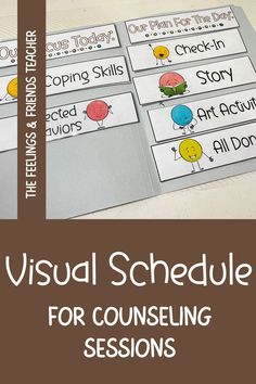 the visual schedule for children to learn how to use it