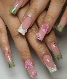 Nail Tech Nails, Tech Nails, Insta Nails, Lily Nails, Pink Ombre Nails, Simple Acrylic Nails