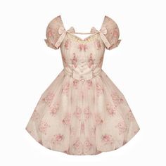 🛍 Exclusive design arrival at Deer Doll! Hylee Floral Coquette Mini Dress with short puff sleeves, bows, delicate lace ruffles, pearl buttons, gorgeous vintage rose printed fabric with sparkly silvershine thread 🪡 ✨ and tulle overlay, from Deer Doll shop. The flirty coquette design and fairycore details make this dress a standout choice for any special occasion. Plus, with its lightweight and breathable construction, you can keep your coquette look polished and comfortable all day long. Measur Coquette Dress Aesthetic Png, Coquette Short Dress, Pink Vintage Clothes, Couqutte Dress, Coquette Clothes Png, Dresses Coquette, Coquette Dresses, Coquette Mini Dress, White Ruffled Dress