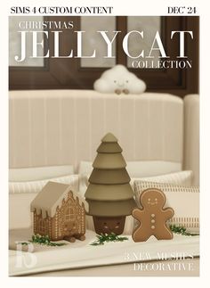 a magazine cover with gingerbreads, ginger cookies and other decorations on the bed