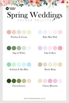 the spring wedding color palettes