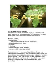 an article about race with the title in it's center and green leaves on top