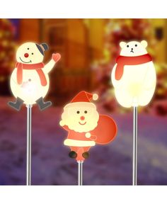 in stock Solar Christmas Lights, Led Landscape Lighting, Santa Tree, Decorative Garden Stakes, Yard Decorations, Bear Figurine, Christmas Garden, Solar Lights Garden, Christmas Figurines