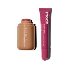 Our core shades of Pocket Blush and Peptide Lip Tint make the best Fall Duos. Hydrating formulas and warm, rich color combos create essential monochromatic looks to wear on crisp fall days and late nights out. Pocket Blush gives cheeks and lips a satiny, diffused flush, while Peptide Lip Tint melts onto lips for sheer-but-buildable color.  Includes 2 full size products: Pocket Blush in Sleepy Girl and Peptide Lip Tint in Raspberry Jelly On Nov 22, 2024 at 00:06:08 PST, seller added the following information: Gifts Wishlist, Raspberry Jelly, Rhode Skin, Bday Wishlist, Sleepy Girl, Makeup Help, Gift Inspo