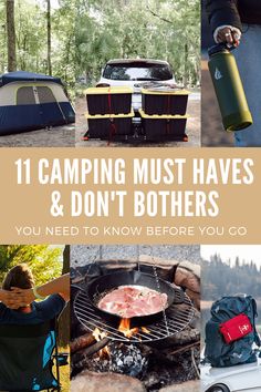 camping must haves and don't bottoms you need to know before you go