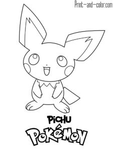 the pokemon coloring page with pikachu and golem on it's back