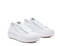 Saw this at DSW! Converse All Star Move, Dress Sandals Flat, Chuck Taylor All Star Move, Keds Style, Michael Kors Fashion, Converse Style, Converse White, Adidas Fashion, Trending Sneakers