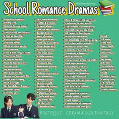 an advertisement for the school romance drama program