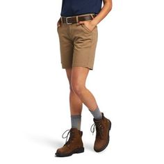 Ariat Women's Rebar DuraStretch Made Tough Work Shorts Work Pants Women, Work Jeans, Work Shorts, Work Ethic, Work Wear Women, Work Jackets, Khaki Shorts, Work Shirts, Work Pants