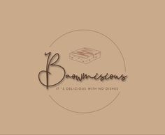 the logo for a restaurant called bownessous, it's delicious with no dishes