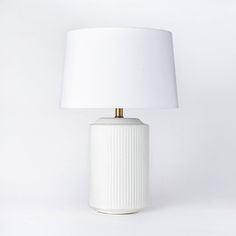 Ceramic Assembled Table Lamp White - Threshold? Designed With Studio Mcgee White Ceramic Table Lamp, Collage Cutouts, Room Wishlist, Industrial Desk Lamp, Console Table Decorating, Table Lamp White, Basement Apartment, Entryway Console Table, Floor Remodel