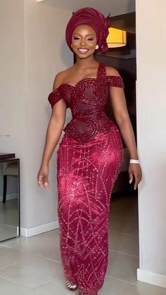 Ase Obi Lace Styles, Burgundy African Dress, Aso Ebi Styles 2024, Bridal Asoebi Styles, Aseobi Nigeria Lace Styles, Burgundy Asoebi, Aseobi Design 2023 Lace, Nigerian Dress Styles Classy, Beaded Lace Styles Asoebi