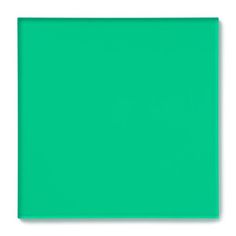 a bright green square plate on a white background