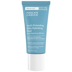 An oil-free, weightless liquid sunscreen with broad-spectrum protection and key antioxidants that protect against and address visible signs of aging.Skin Type: Normal, Combination, and Oily Skincare Concerns: Fine Lines and Wrinkles, Loss of Firmness and Elasticity, and OilinessFormulation: LiquidHighlighted Ingredients:- Broad-Spectrum SPF 50: Defends against UV rays that damage and age the skin. - Oat and Green Tea Extracts: Visibly calm redness and signs of sensitivity. - Black Elderberry, Go Safe Sunscreen, Paula's Choice, Beauty Habits, Chemical Sunscreen, Paulas Choice, Favorite Skincare Products, Oily Skin Care, Sunscreen Lotion, Mineral Sunscreen