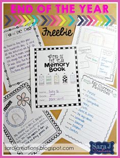 the end of the year book for students to read and practice their writing skills on