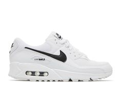 Wmns Air Max 90 'White Black' - Nike - DH8010 101 - white/white/black | Flight Club Air Maxes, Jordan 4’s, Jordan Yeezy, Nike Foamposite, Air Max Day, Black And White Nikes, Flight Club, Nike Shoes Air Max, Cute Nike Shoes