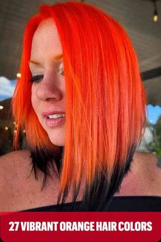 Orange to Black Reverse Ombre Orange Hair Color, Which Hair Colour, Dark Brunette Hair, Hair Color Shades, Hair Color Pink, Winter Hair Color, Hair Makeover, Hair Color Blue