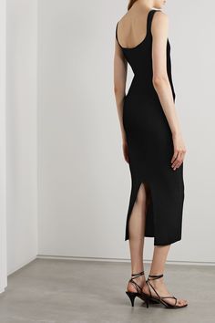 KHAITE Nina ribbed-knit midi dress | NET-A-PORTER Bottega Veneta Sandals, Bottega Veneta Clutch, Dress Zara, Ribbed Knit Dress, Midi Dress Summer, Dress Midi, Knit Midi, Knit Midi Dress, Fall Shopping