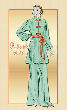 Different Top Styles, 1940s Pajamas Women, Elegant Pajamas, 1950 Pajamas, 1930s Pajamas Women, 1950s Pyjamas, 1960s Pajamas, Historic Illustration