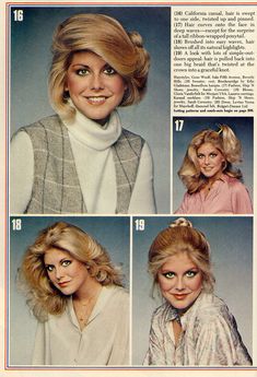 1978 Hairstyles, 1979 Hairstyles, 1970's Hairstyles, 1970 Hairstyles, 1970s Beauty, Eighties Hair, 1970's Hair, 1990s Hairstyles, 1970s Hair