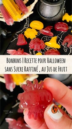 someone is decorating their halloween treats with fake gummy bears