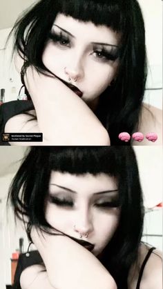 Dark Alt Makeup, Casual Gothic Makeup, Black Contacts Makeup, Goth Outfits Inspiration, Goth Instagram Story, Alt Photo Ideas, Goth Selfie Ideas, Uncanny Makeup, Goth Eyeshadow Looks