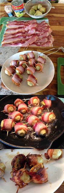 there are many different types of food on the table and one is being grilled