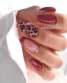 Red Leopard Print Nails, Leopard Nail Designs, Cheetah Nail Designs, Hair Science, Nails Designer, Cheetah Nails, Leopard Print Nails, Finger Nails, Her Nails