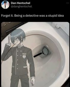 worst job ever 😭😭😭 Dang It Grandpa, Tsumugi Danganronpa, Shuichi Saihara Fanart, Danganronpa Shuichi, Saihara Shuichi, Shuichi Saihara, Danganronpa Funny, Danganronpa 1, Gods Not Dead