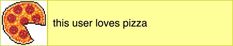 this user loves pizza and it's funny