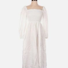 Brand New, Never Worn White Linen Dress White Linen Dress, White Linen Dresses, Xs Dresses, Linen Dress, Dream Dress, White Linen, Dresses Xs, Colorful Dresses, J Crew