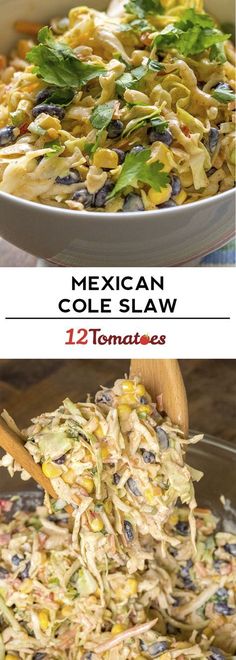 mexican coleslaw with tortillas and tomatoes