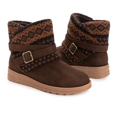 You'll appreciate your MUK LUKS Women's Naomi Boots every time you want to look good in the cold. Our Mux Luxe lining provides an unbeatably soft feel, while the sweater material gives a cozy look to this classic, mid-shaft bootie. Don't overlook the detailed stitching on the well-placed buckle when you zip these on and off. Wide-width sizes available. Uggs Shoes, Muk Luks Boots, Rodeo Boots, Beige Boots, Cozy Boots, Winter Leather Boots, Green Boots, Waterproof Winter Boots, Black Boots Tall