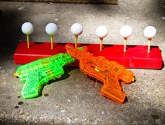 #Craft your own carnival games! #DIY #CraftMonth Circus Carnival Party, Ping Pong Balls, Camping Games, Golf Tees, Camping Fun, Camping Ideas