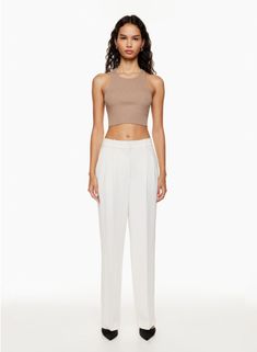 Aritzia Effortless Pant, Effortless Pant, Japanese Crepe, Crepe Trousers, Flattering Pants, Coat Trends, Flare Top, Trouser Style, High Rise Pants