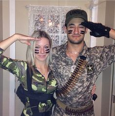 Diy Couples Halloween Costumes, Army Halloween Costumes, Rave Halloween Costumes, Epic Halloween Costumes, Army Costume, Halloween Costumes Diy Couples