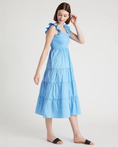 100% Organic Cotton Smocked Midi Dress Spring Midi Dress With Smocked Bodice And Ruffled Straps, Casual Midi Dress With Ruffled Straps, Casual Smocked Dress With Ruffled Straps For Spring, Casual Smocked Dress With Ruffled Straps For Brunch, Casual Spring Smocked Dress With Ruffled Straps, Casual Midi Dress With Smocked Back And Ruffled Straps, Summer Midi Dress With Ruched Ruffled Straps, Summer Midi Dress With Ruched And Ruffled Straps, Casual Midi Dress With Ruffled Straps For Day Out