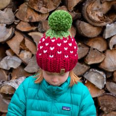 Our chunky pompom strawberry hat knitting pattern is perfect for making handmade gifts for your loved ones, young and old.Sizes: Newborn, 0-3 Months, 3-6 Months, 6-12 Months, 1-3 Years, 4-12 Years, WomenYarn: Lion Brand - Wool Ease Thick & Quick (#6 weight yarn)Follow Fox & Pine StitchesInstagram: @foxandpinestitchesFacebook: facebook.com/foxandpinestitchesRavelry: ravelry.com/designers/tara-marie-2Pinterest: pinterest.com/foxandpinestitchesBlog: foxandpinestitches.comPattern and photos are ... Wool Ease Thick And Quick, Strawberry Hat, Beanie Knitting Patterns Free, Custom Made Hats, Winter Fruit, Lion Brand Wool Ease, Hat Knitting Pattern, Chunky Knitting Patterns, Quick Knits