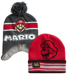 PRICES MAY VARY. OFFICIALLY LICENSED NINTENDO: Boys' Mario winter hat; Dedicated to delivering surprises and smiles to our fans across the world HIGH QUALITY: Made with durable and skin-friendly fabric, this multipack features two cute beanies with a Mario print; Perfect to keep your little Super Mario fan warm throughout the winter MARIO BEANIE: Great for all-day wear in the autumn and winter, this adorable Mario beanie will be your son's favorite winter hat WARM AND COMFY: Keep your boy warm a Mario Hat, Beanie Fits, Boys Beanie, Red Beanie, Cute Beanies, Mario Bros., Mario And Luigi, White Room, Boys Accessories