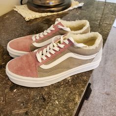 These Are Super Comfy. I Wear A Solid 6 All The Time. These Are Tagged 6 But They Are Too Big For Me. They Really Are A 6.5. Suade. I've Worn Them Maybe Twice But Like I Said They Are Too Big. Essentially Brand New. Vans Pink, Shoes Vans, Women's Vans, Womens Vans, Vans Shoes, Womens Shoes Sneakers, Size 6, Women Shoes, Brand New