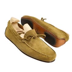 DRIVING LOAFERS IN CAPER GREEN REPELLO Driving Loafers, Shoes Collection, Driving Shoes, Shoe Collection, Diving, Men's Shoes, Loafers, Green