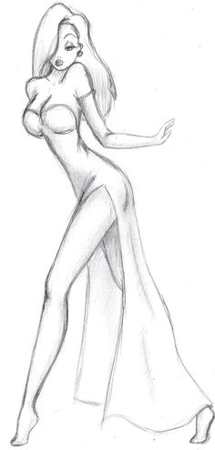 Jessica Rabbit Sketch by Nimhel on deviantART Drawing Hair, Charcoal Drawings, Disney Sketches, Jessica Rabbit, Easy Drawings Sketches, Body Drawing, Drawing Tutorials, Book Art Drawings, Art Drawings Sketches Simple