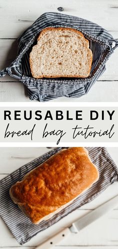 DIY reusable bread bag Sewing Gifts Ideas, Hand Sewn Projects, Milling Flour, Diy Bread, Pasta Making, Bread Bag, Bread Bags