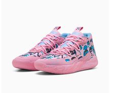 Appearing in bubble gum pink with pops of blue and a striking allover print, this fully playable silhouette also features ultra-responsive NITROFOAM™ for stability and comfort Lamelo Ball, Shoes Puma, Bubble Gum Pink, Times New Roman, Volleyball Shoes, Puma X, Mens Basketball, Bubblegum Pink, Bubble Gum