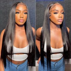 ※Item: Klaiyi Bone Straight 4x4 Lace Closure Wigs Human Hair 13*4 Lace Front Wig with Pre Plucked Hairline ※Wigs Style: 4x4 Lace Closure Wig/13x4 Lace Front Wig Straight  ※Wig Density: 150% Density ※Lace Type: 4x4/13*4 Inches Swiss Lace ※Hair Material: 100% Human Hair Wig Without Chemical Processed ※Hair Color: Natural Straight Human Hair Wig, Remy Hair Wigs, Closure Wigs, Hair Color Natural, Lace Closure Wig, Hair Density, Long Straight Hair, Closure Wig, Wigs Human Hair