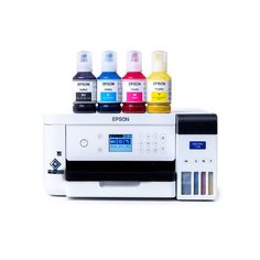 a printer with several inks on top of it