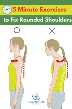 How to fix rounded shoulders and improve posture Exercise For Rounded Shoulders, How To Improve Posture, Rounded Shoulders Correction, Gym Timetable, Postural Exercises, Rounded Shoulder Exercises, Fix Rounded Shoulders, Therapy Exercises