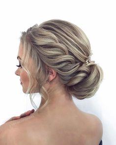 Beautiful updo hairstyles, upstyles, elegant updo ,chignon ,bridal updo hairstyles ,swept back hairstyles,wedding hairstyle #weddinghairstyles #hairstyles #romantichairstyles Bridal Updo With Twist, Clean Wedding Hair Updo, Side Twist Updo, Grad Updo Hairstyles, Grad Hair Updo, Wedding Braid Updo, Clean Bridal Updo, Grad Updos, Wedding Hair Updo With Braid