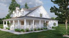 this is an artist's rendering of the farmhouse house plans for small homes and cottages