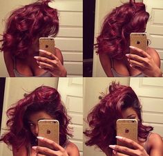 ❁ Pinterest: @0kaii ❁ Aesthetic Red Hair, Gods Child, 2010 Aesthetic, Burgundy Hair Dye, Hair Luxury, Dyed Hair Inspiration, Cute Box Braids Hairstyles, Dyed Natural Hair, Aesthetic Red